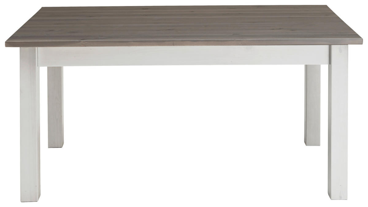 ESSTISCH in Holz 140/90/78 cm  - Weiß/Grau, ROMANTIK / LANDHAUS, Holz (140/90/78cm) - Boxxx