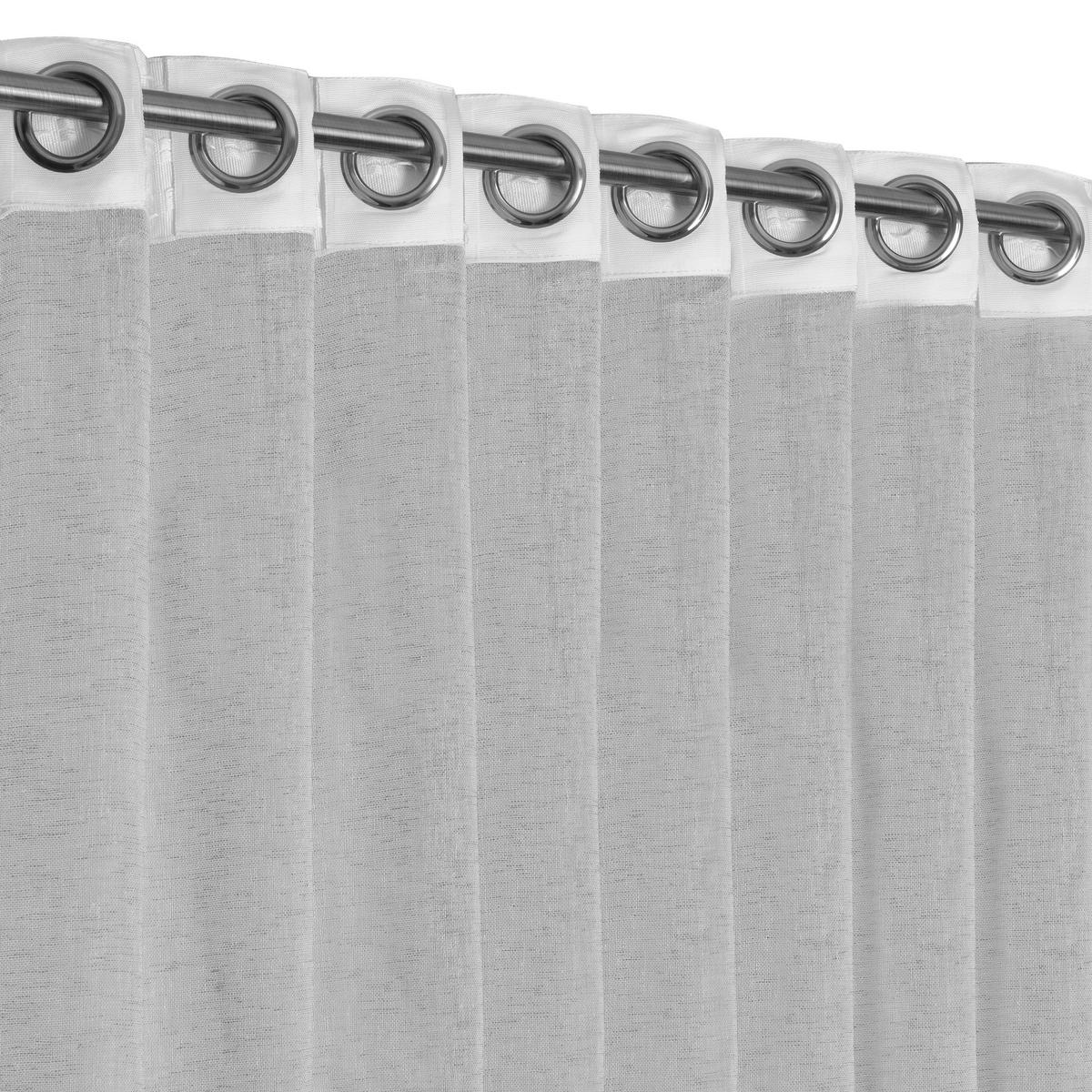 FERTIGVORHANG transparent  - Grau, Basics, Textil (140/240cm)