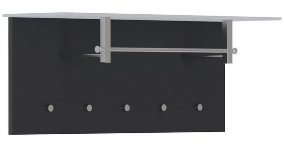 GARDEROBENPANEEL  in 102/41/33 cm  - Anthrazit, Design, Glas/Holzwerkstoff (102/41/33cm) - Moderano