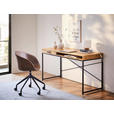 SCHREIBTISCH 140/58/76 cm  in Wildeiche  - Wildeiche/Schwarz, MODERN, Holzwerkstoff/Metall (140/58/76cm) - Carryhome