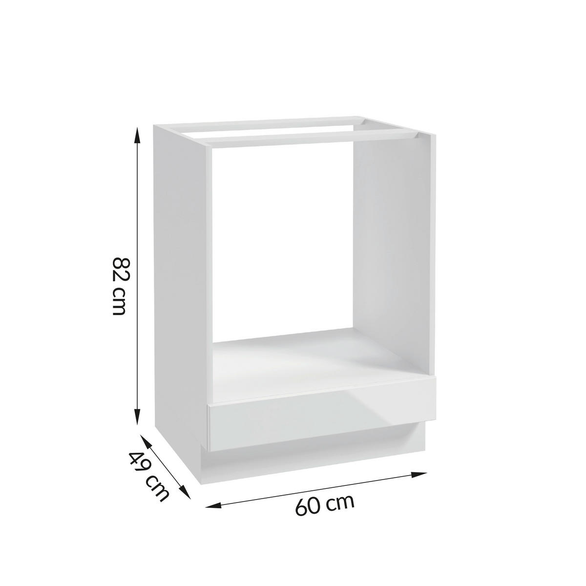 KUCHYNSKÝ BLOK BEZ SPOTREBIČO - biela/biela s vysokým leskom, Design, kompozitné drevo (204cm) - MID.YOU