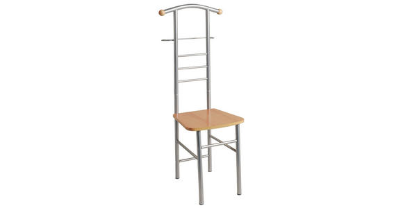 HERRENDIENER - Buchefarben/Alufarben, Design, Metall (46/119/50cm) - Carryhome