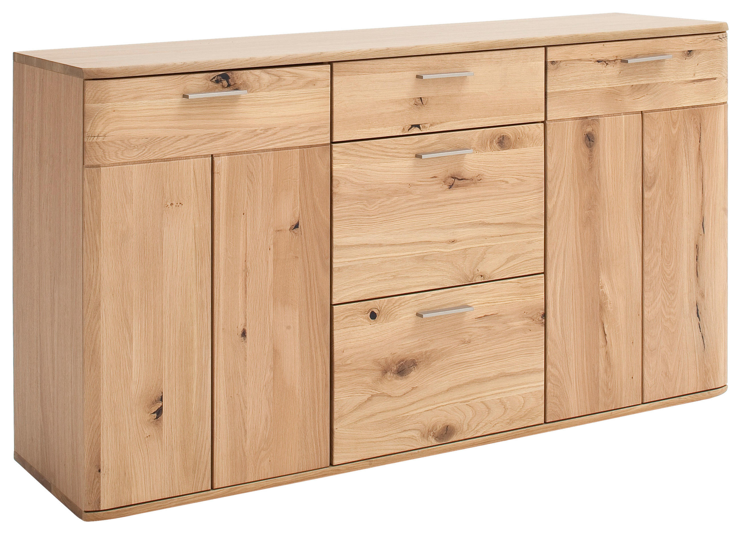 SIDEBOARD 150/84/44 cm  - Eichefarben/Nickelfarben, Natur, Holz/Holzwerkstoff (150/84/44cm)