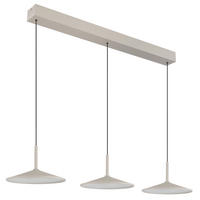 LED-HÄNGELEUCHTE Lampone 95/25/180 cm  - Sandfarben/Opal, Design, Kunststoff/Metall (95/25/180cm) - Globo