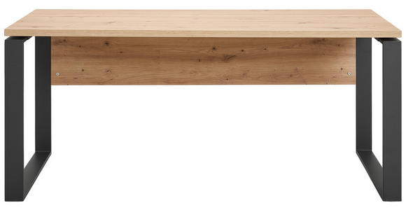 SCHREIBTISCH 140/80/75 cm in Eiche Artisan - Anthrazit/Eiche Artisan, Design, Holzwerkstoff/Metall (140/80/75cm) - Carryhome