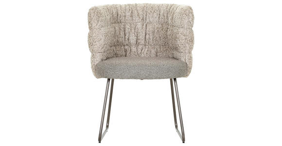 STUHL - Graubraun/Bronzefarben, Design, Textil/Metall (62/80/62cm) - Novel