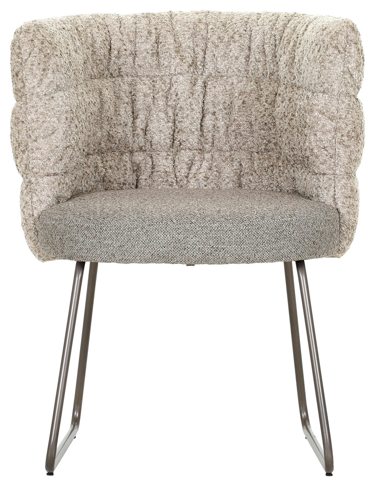 STUHL - Graubraun/Bronzefarben, Design, Textil/Metall (62/80/62cm) - Novel