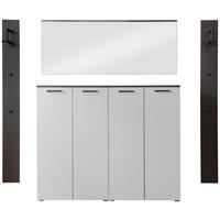 GARDEROBE 4-teilig  in 220/200/38 cm  - Anthrazit/Grau, KONVENTIONELL, Holzwerkstoff (220/200/38cm) - Moderano