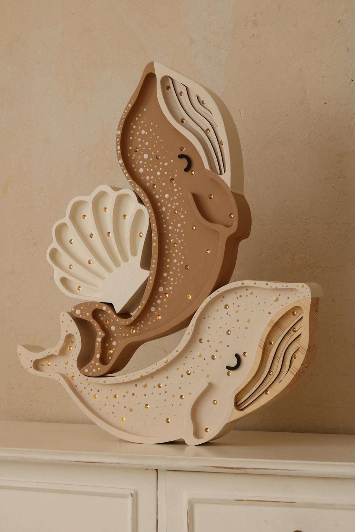 KINDERWANDLEUCHTE Animals 40/5.5/15.5 cm  - Beige, Trend, Holz (40/5.5/15.5cm)