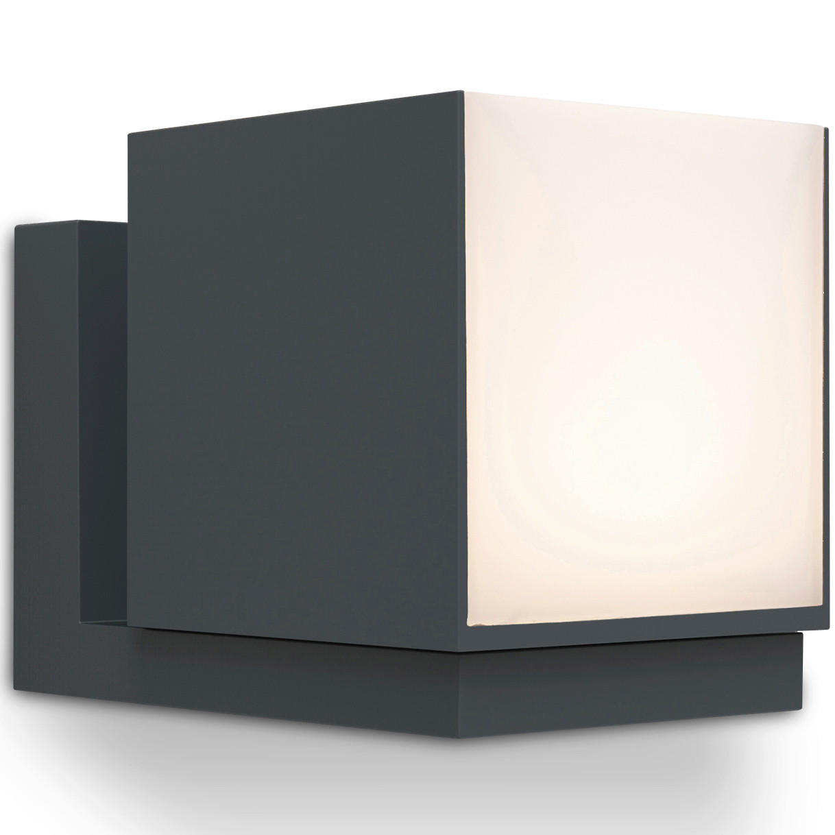 AUßENLEUCHTE 10/11,6/14,8 cm   - Anthrazit/Weiß, Design, Kunststoff/Metall (10/11,6/14,8cm)