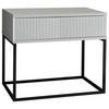 NACHTSCHRANK 60/52/38,5 cm  - Schwarz/Weiß, MODERN, Holzwerkstoff/Metall (60/52/38,5cm) - Livetastic