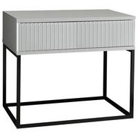NOĆNI ORMARIĆ crna, bijela   - bijela/crna, Moderno, drvni materijal/metal (60/52/38,5cm) - Livetastic