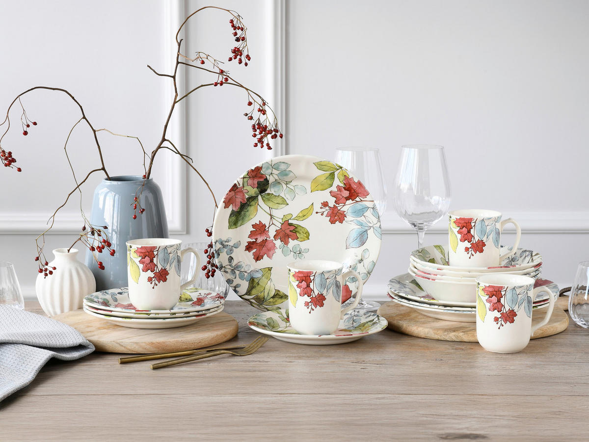 KOMPLETT SERVIS 16 delar  - multicolor, keramik (33/31/31cm) - Creatable
