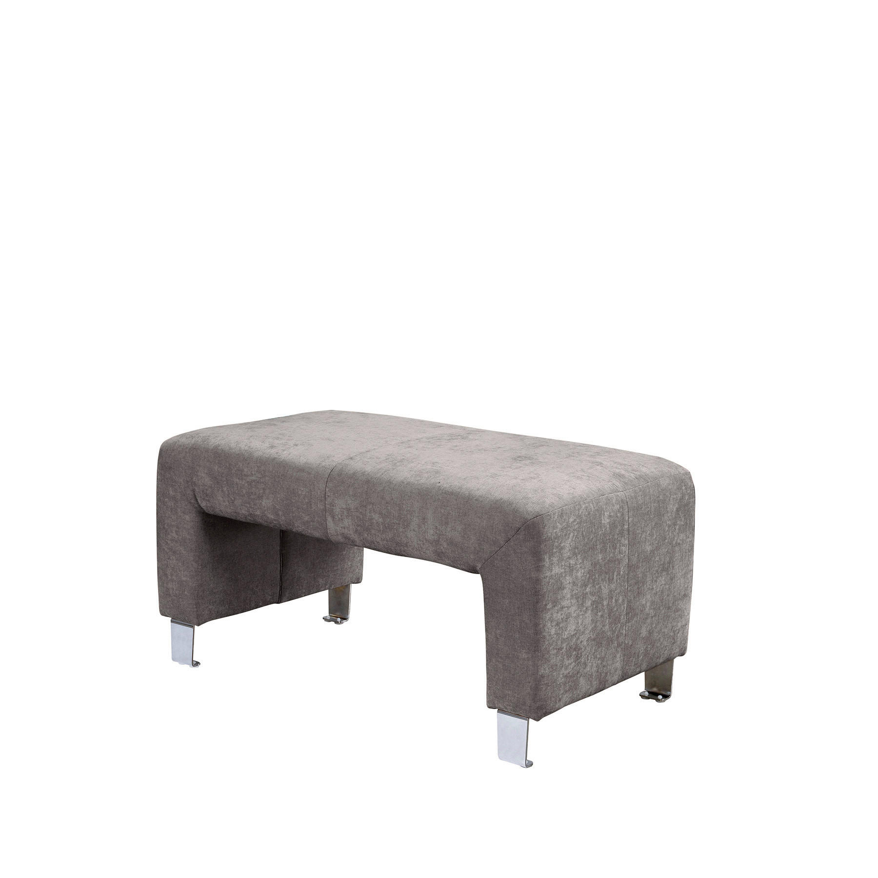 KLUPA  svijetlo smeđa, cappuccino  drvo, tekstil, drvni materijal      - srebrne boje/svijetlo smeđa, Moderno, drvni materijal/drvo (100/50/53cm) - Livetastic