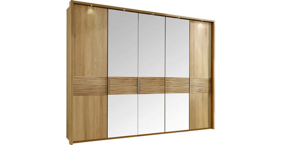 DREHTÜRENSCHRANK in Eichefarben - Eichefarben, Design, Glas/Holz (250/216/58cm) - Dieter Knoll