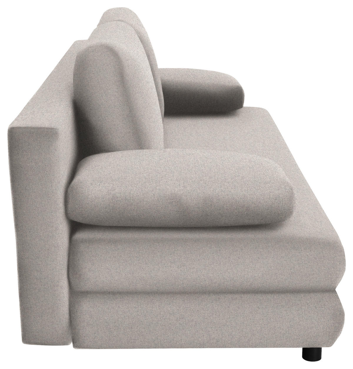 SCHLAFSOFA Webstoff Grau  - Schwarz/Grau, Design, Kunststoff/Textil (197/77/81cm) - home24