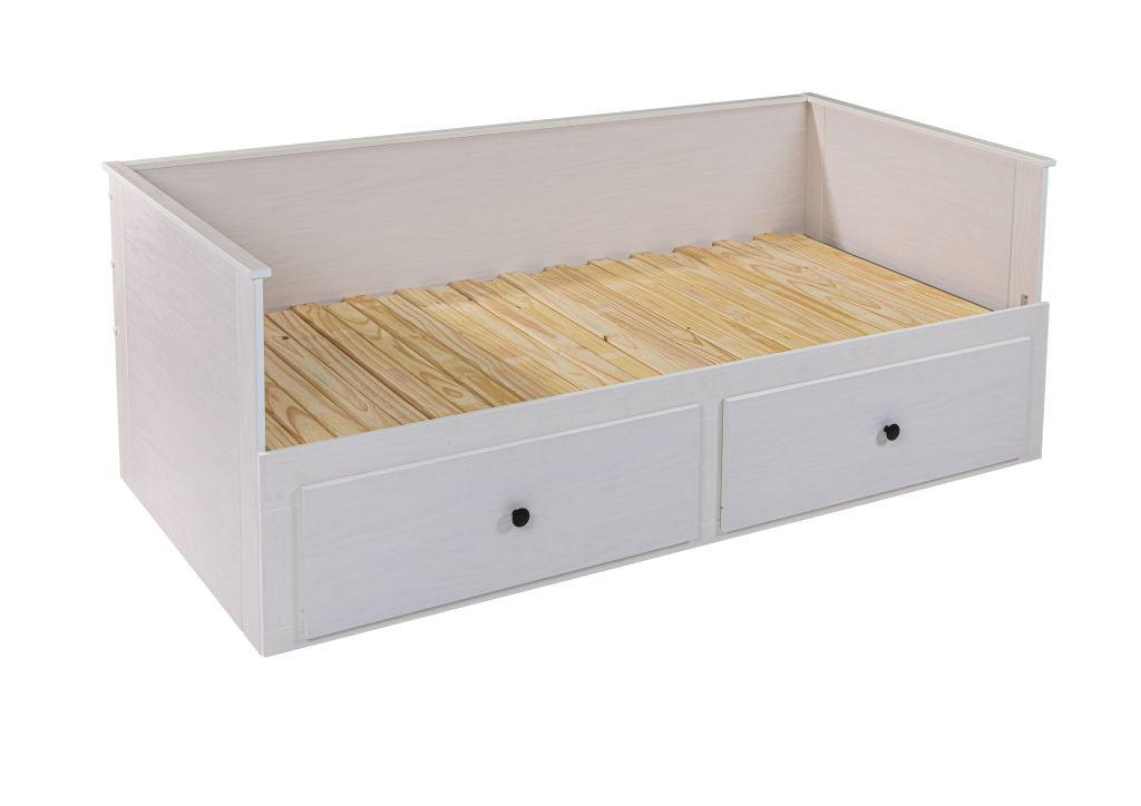 KREVET NA IZVLAČENJE   bijela  - bijela/prirodne boje, Basics, drvo/plastika (206/75,3/96cm) - Carryhome