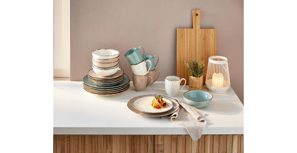 KOMBISERVICE Urban Life 24-teilig  - Türkis/Taupe, Design, Keramik - Landscape