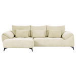 ECKSOFA in Cord Naturfarben  176/311 cm  - Schwarz/Naturfarben, KONVENTIONELL, Textil/Metall (176/311cm) - Carryhome