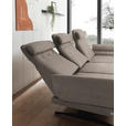 ECKSOFA  in Flachgewebe Taupe  279-327/176-217 cm  - Taupe/Schwarz, Design, Textil/Metall (279-327/176-217cm) - Dieter Knoll