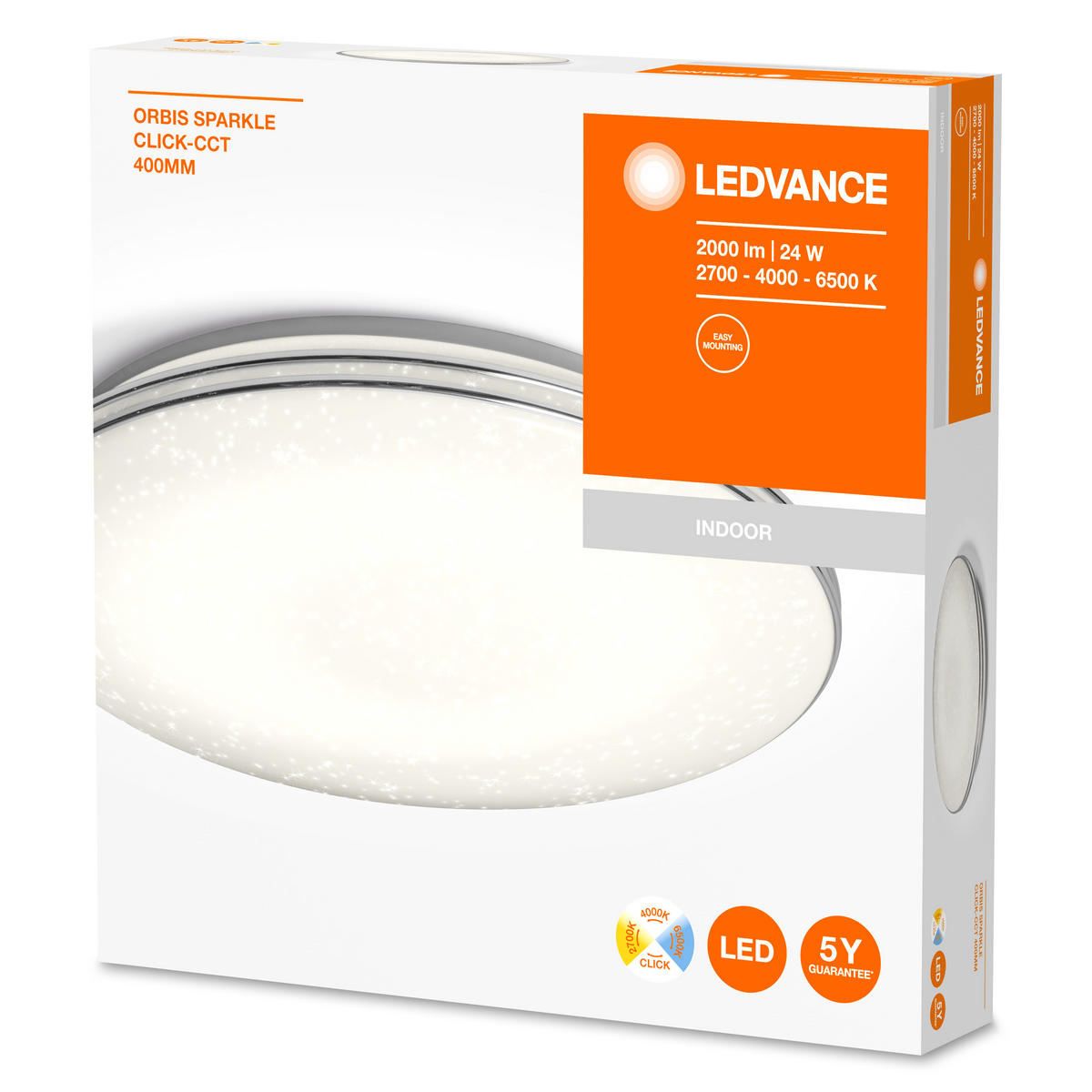 LED-DECKENLEUCHTE 52,6/45,1/46,9 cm   - Weiß, Basics, Kunststoff/Metall (52,6/45,1/46,9cm) - Ledvance