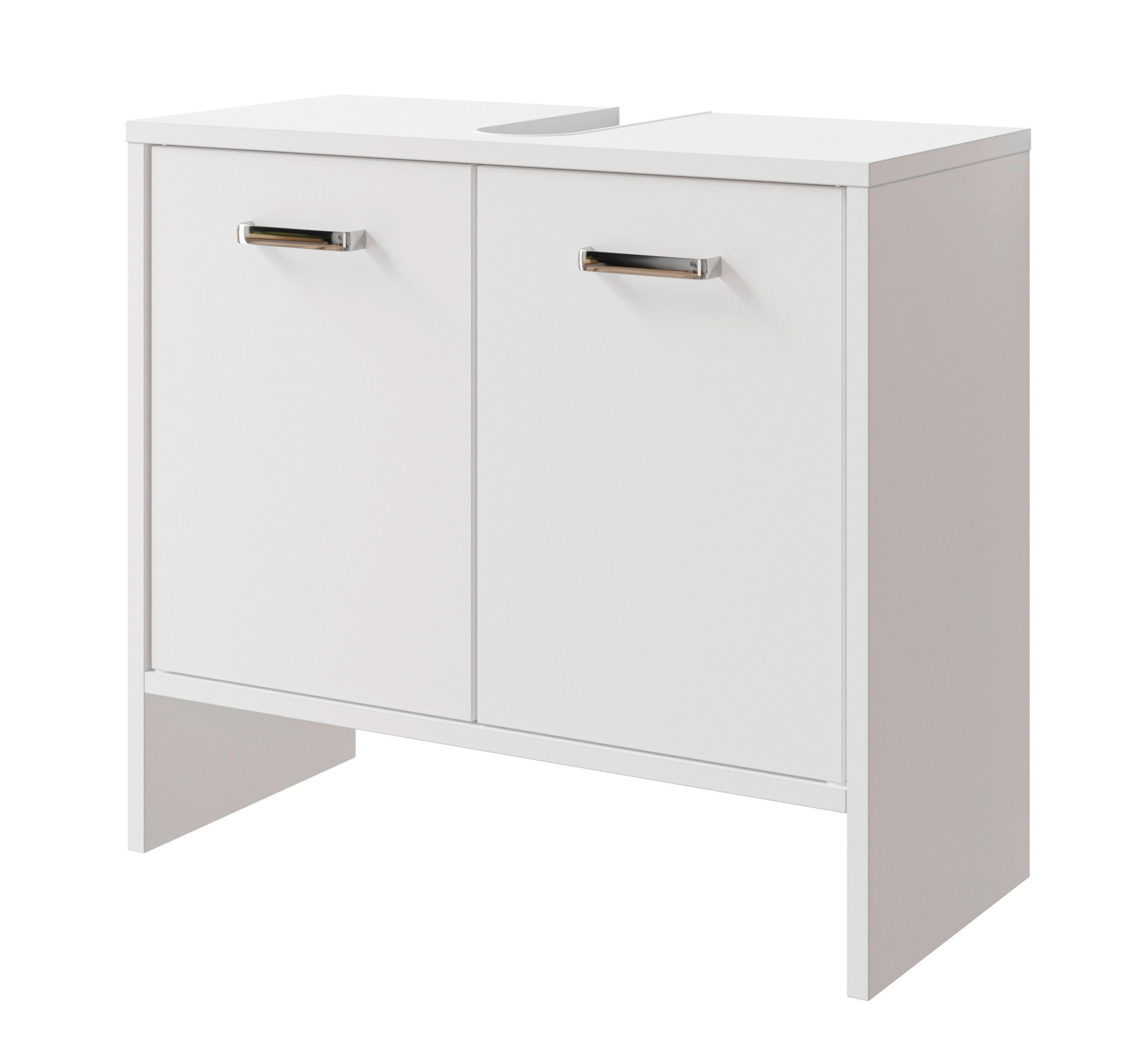 WASCHBECKENUNTERSCHRANK 60,6/54,3/28,4 cm  - Chromfarben/Weiß, Basics, Holzwerkstoff (60,6/54,3/28,4cm) - Pelipal