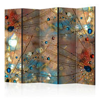 PARAVENT mit 5  Flügel - Multicolor, Basics, Holz/Textil (225/172/3cm) - artgeist