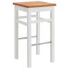 BARHOCKER Weiß, Laugenfarbig Kiefer massiv  - Laugenfarbig/Weiß, ROMANTIK / LANDHAUS, Holz (41/74,5/41cm) - Boxxx