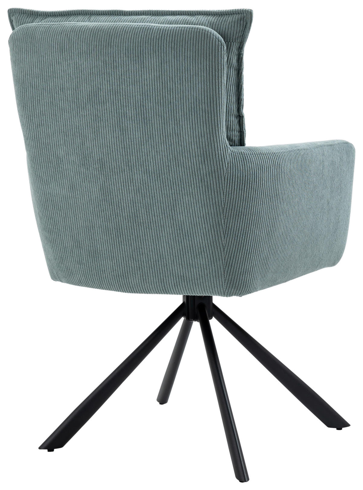 ARMLEHNSTUHL  in Eisen Cord  - Schwarz/Hellblau, Design, Textil/Metall (60/95/67cm) - Novel
