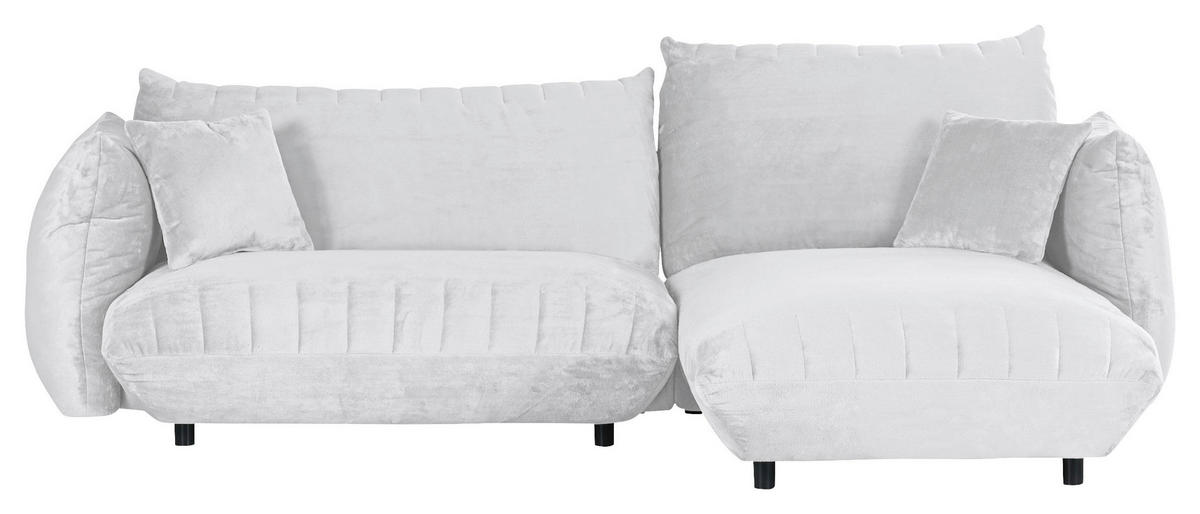 HÖRNSOFFA i plysch vit  - vit/svart, Klassisk, textil/plast (270/170cm) - MID.YOU