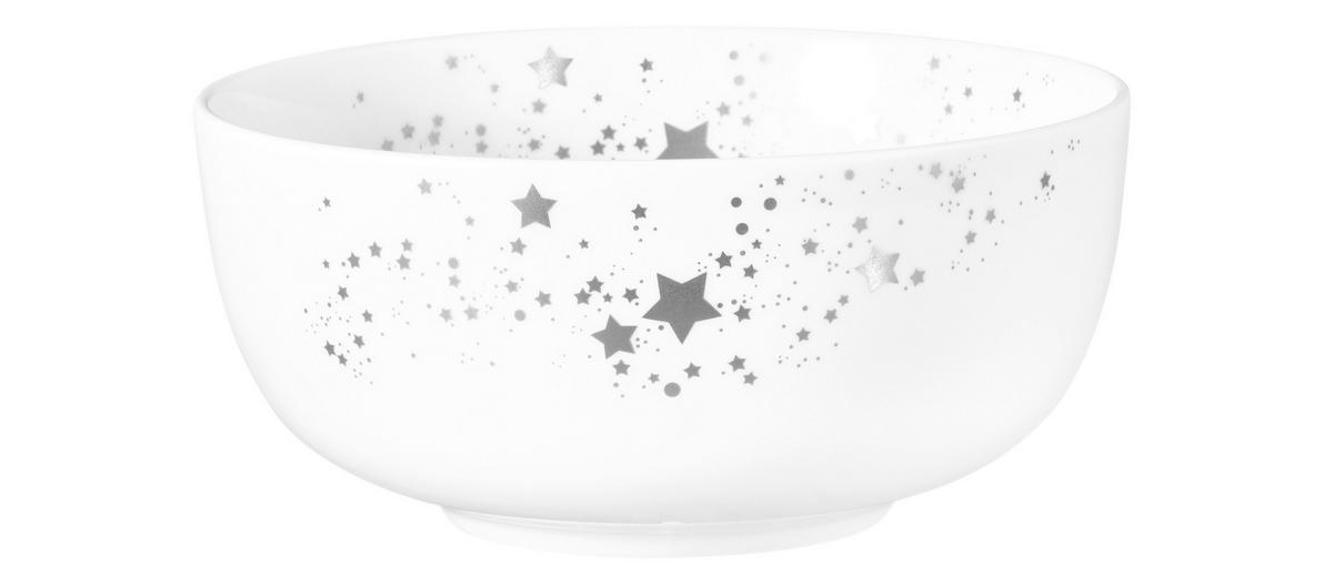 MÜSLISCHALE Liberty Silver Stars  - Weiß Hochglanz, Design, Keramik (15 cml) - Seltmann Weiden