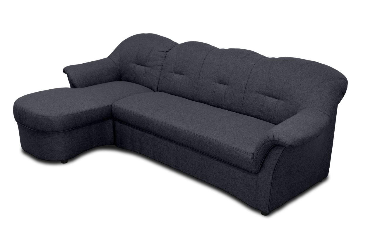 ECKSOFA Dunkelblau Webstoff  - Schwarz/Dunkelblau, KONVENTIONELL, Textil (142/233cm) - MID.YOU