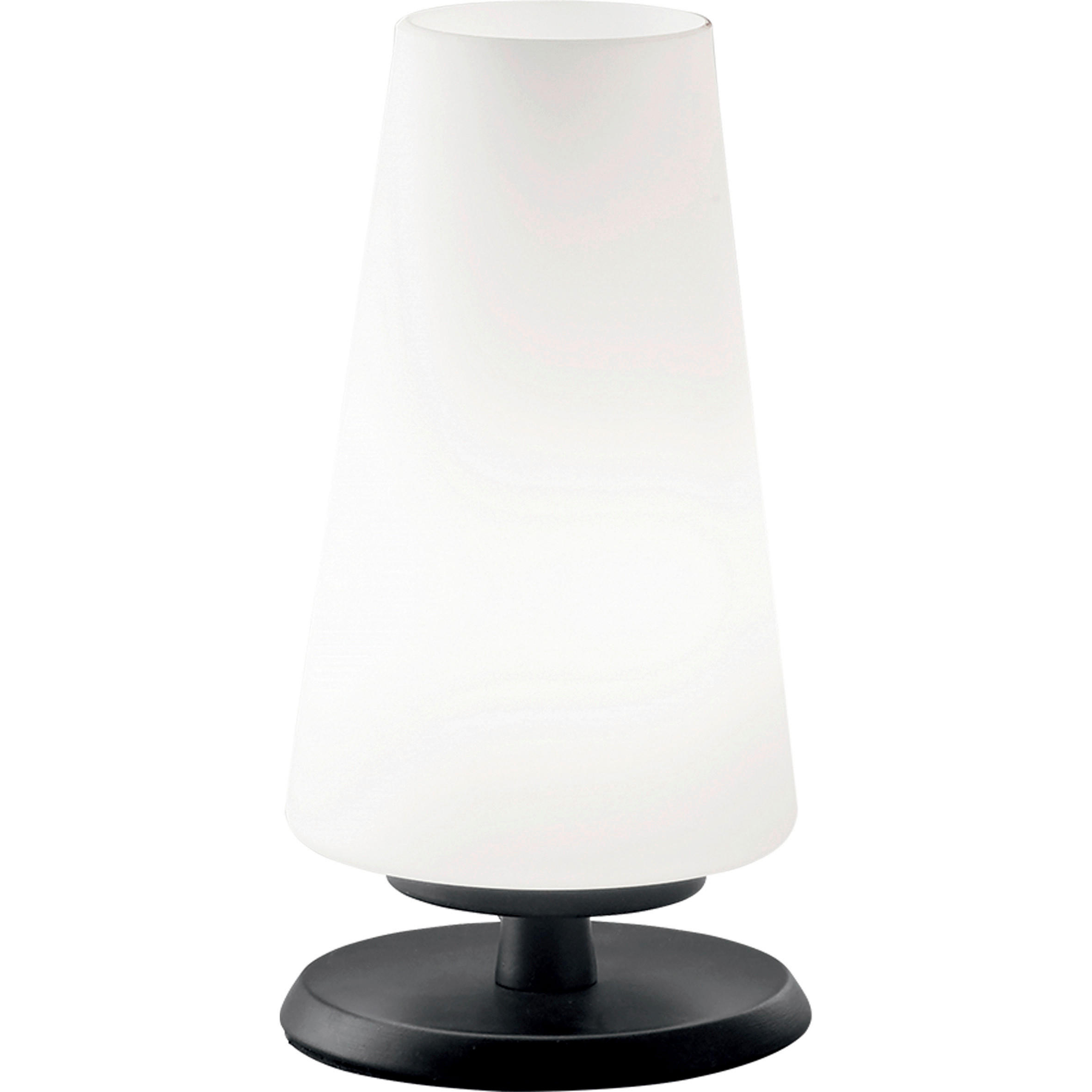 LED-TISCHLEUCHTE Milady 11/19 cm   - Schwarz/Weiß, Basics, Glas/Metall (11/19cm) - Fabas Luce