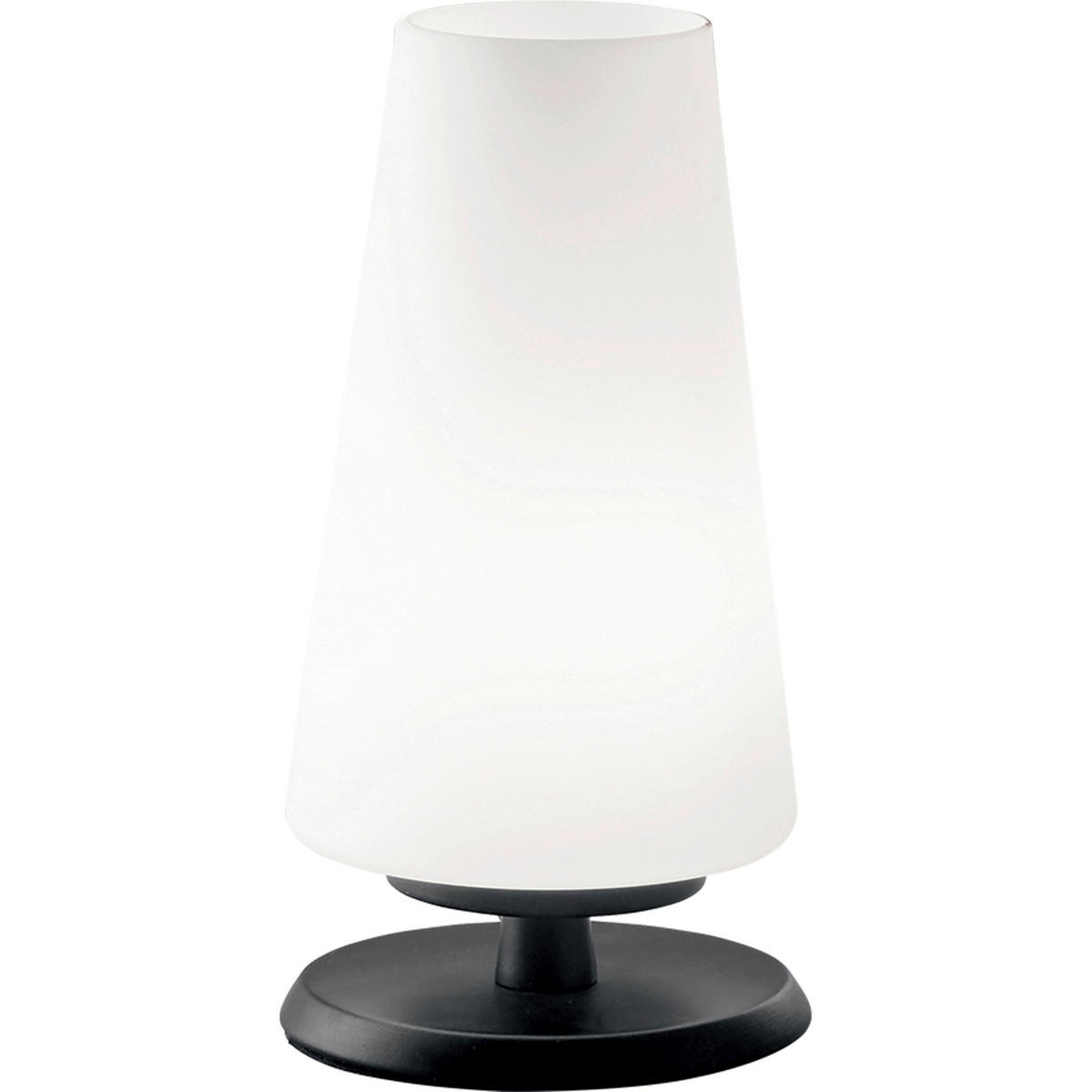 LED-TISCHLEUCHTE Milady 11/19 cm   - Schwarz/Weiß, Basics, Glas/Metall (11/19cm) - Fabas Luce