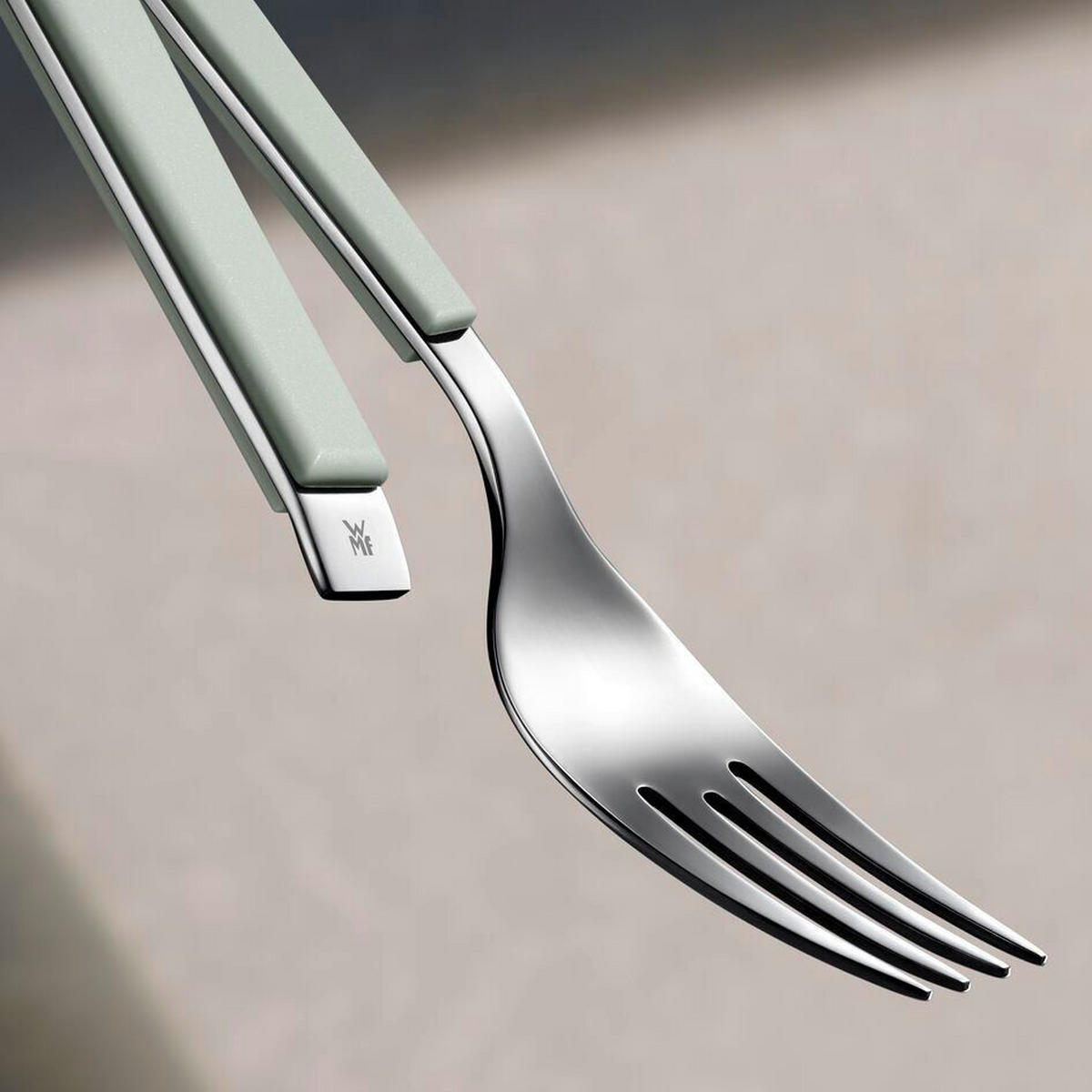 BESTECKSET Emotion 30-teilig Edelstahl  für 6 Personen  - Salbeigrün, Basics, Metall (12,5/12,5/25cm) - WMF