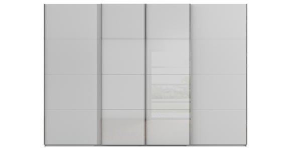 SCHWEBETÜRENSCHRANK 316/235/68 cm 4-türig Grau - Chromfarben/Grau, KONVENTIONELL, Glas/Holzwerkstoff (316/235/68cm) - Novel