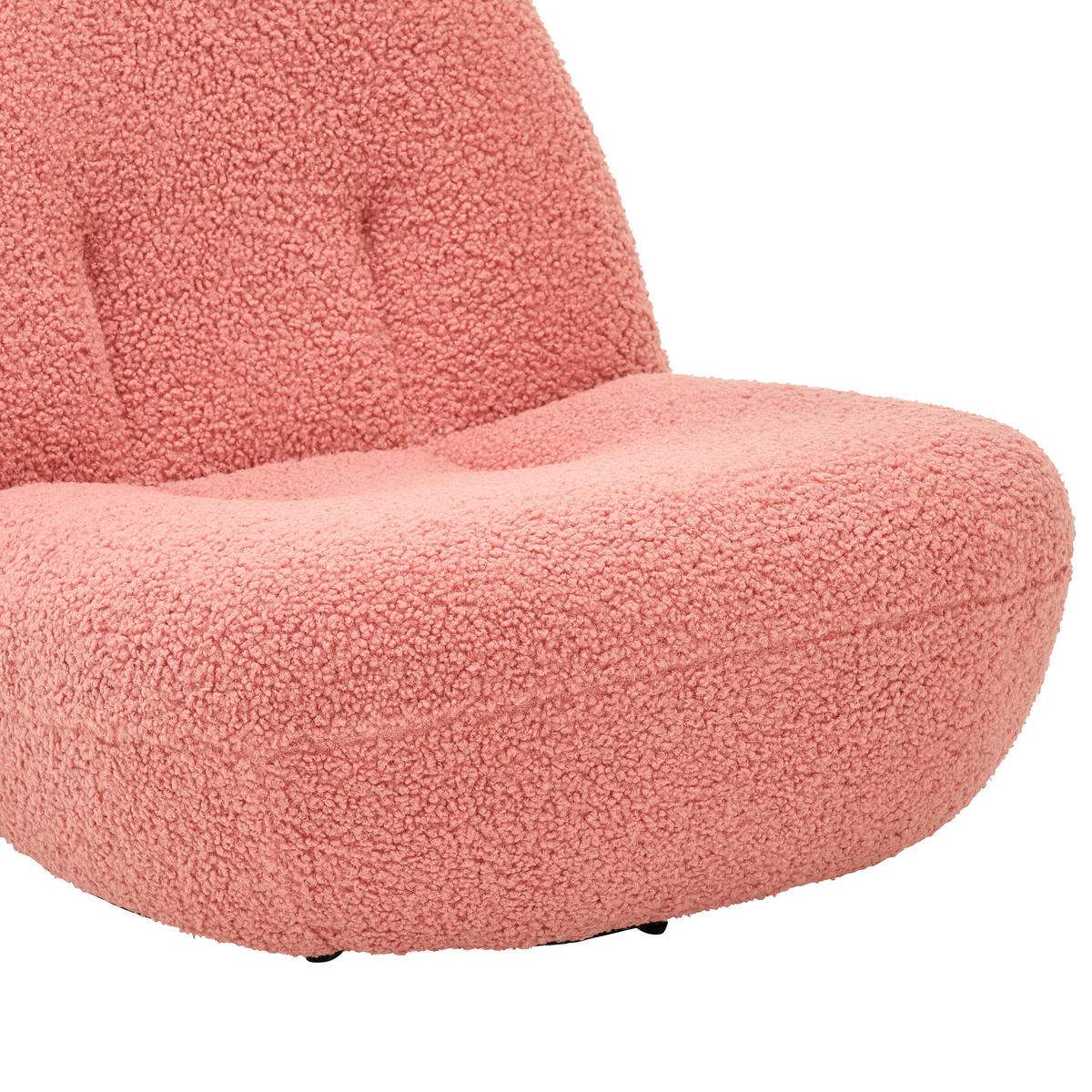 SESSEL Bouclé Koralle    - Koralle/Schwarz, MODERN, Textil/Metall (74/67/93cm) - MID.YOU