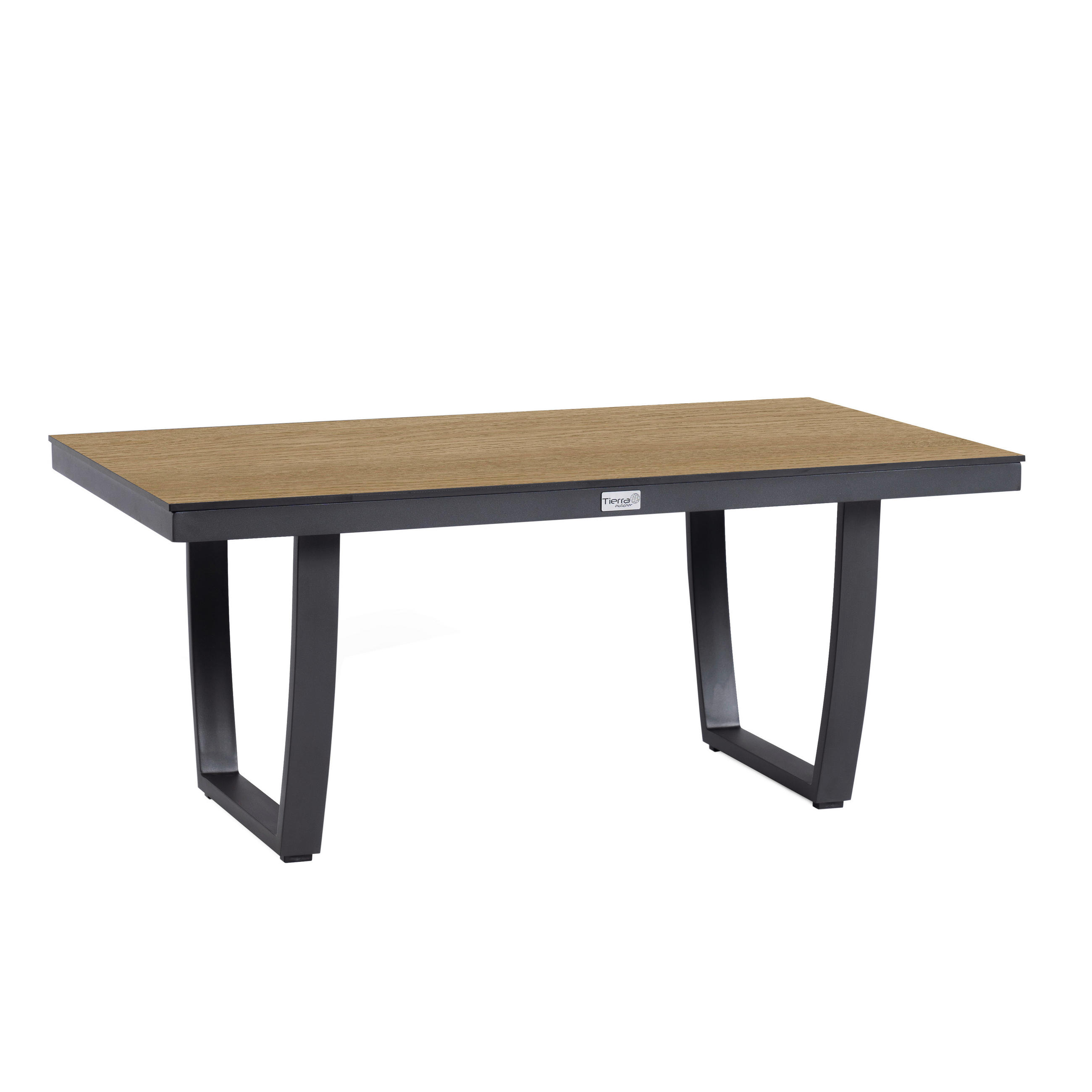 LOUNGETISCH  - Dunkelgrau/Anthrazit, Basics, Kunststoff/Metall (110/60/45cm) - Tierra Outdoor