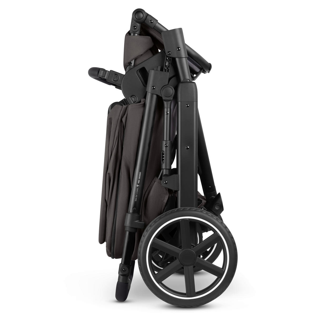KINDERWAGENSET Salsa Core All in One  - Schwarz/Braun, Basics, Textil/Metall (63/123/97cm) - ABC Design