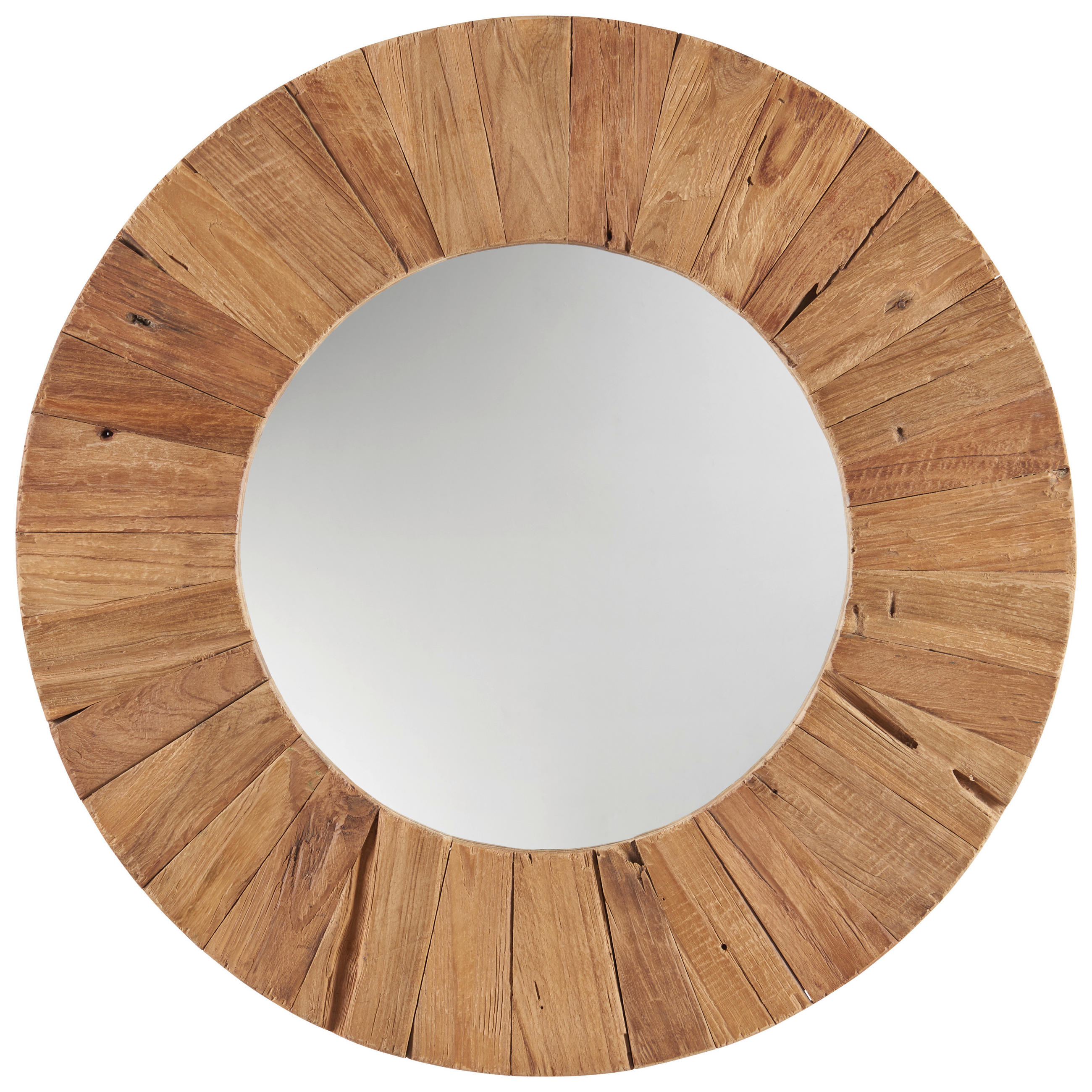 OGLINDĂ DE PERETE 60/60/4 cm    - culoare natur, Trend, sticlă/lemn (60/60/4cm) - Landscape
