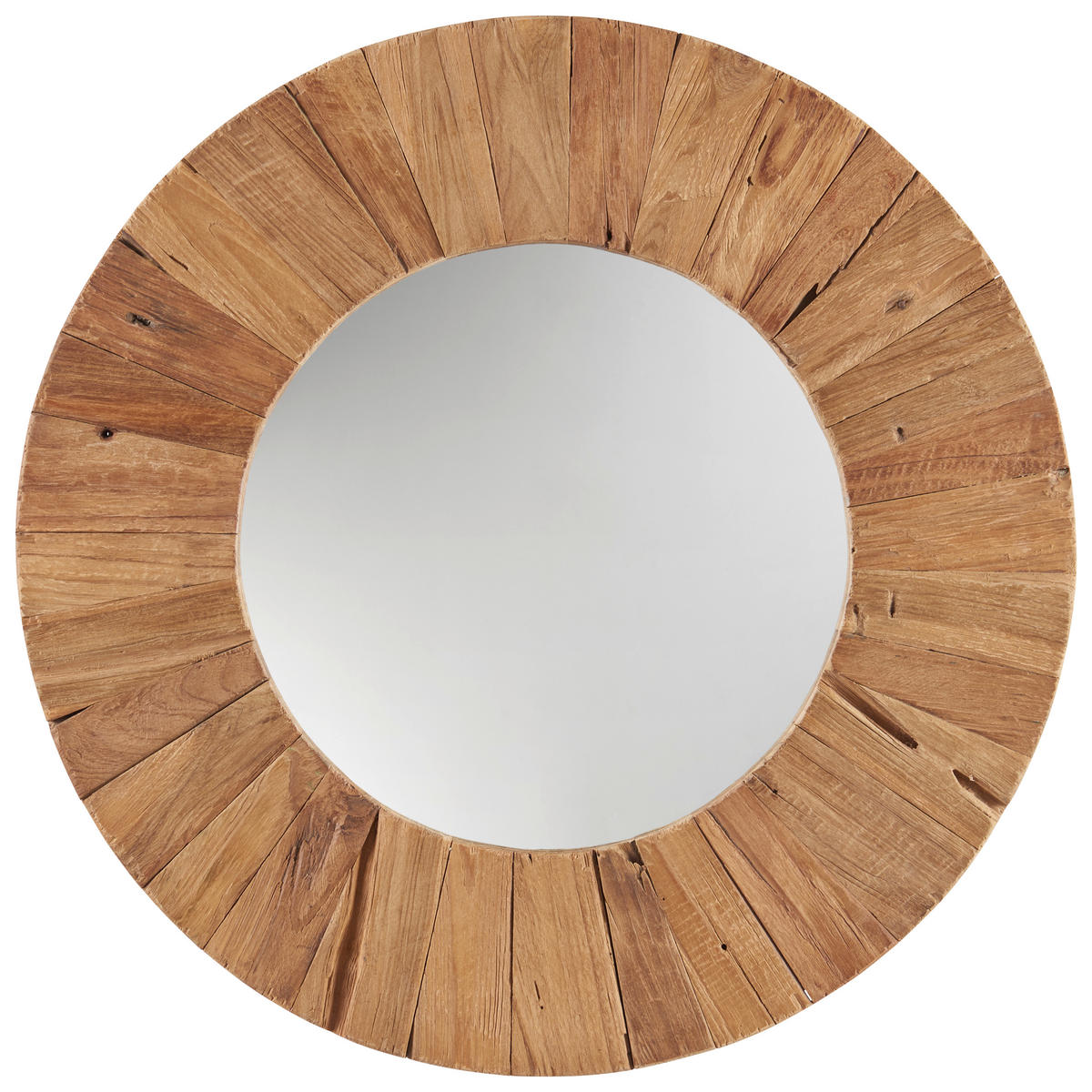 OGLINDĂ DE PERETE 60/60/4 cm    - culoare natur, Trend, sticlă/lemn (60/60/4cm) - Landscape