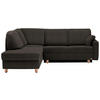 ECKSOFA in Flachgewebe Braun  208/227 cm  - Eichefarben/Rot, KONVENTIONELL, Holz/Textil (208/227cm) - Sedda