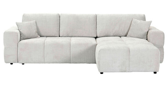 ECKSOFA in Chenille Creme  - Creme/Schwarz, KONVENTIONELL, Kunststoff/Textil (283/180cm) - Carryhome