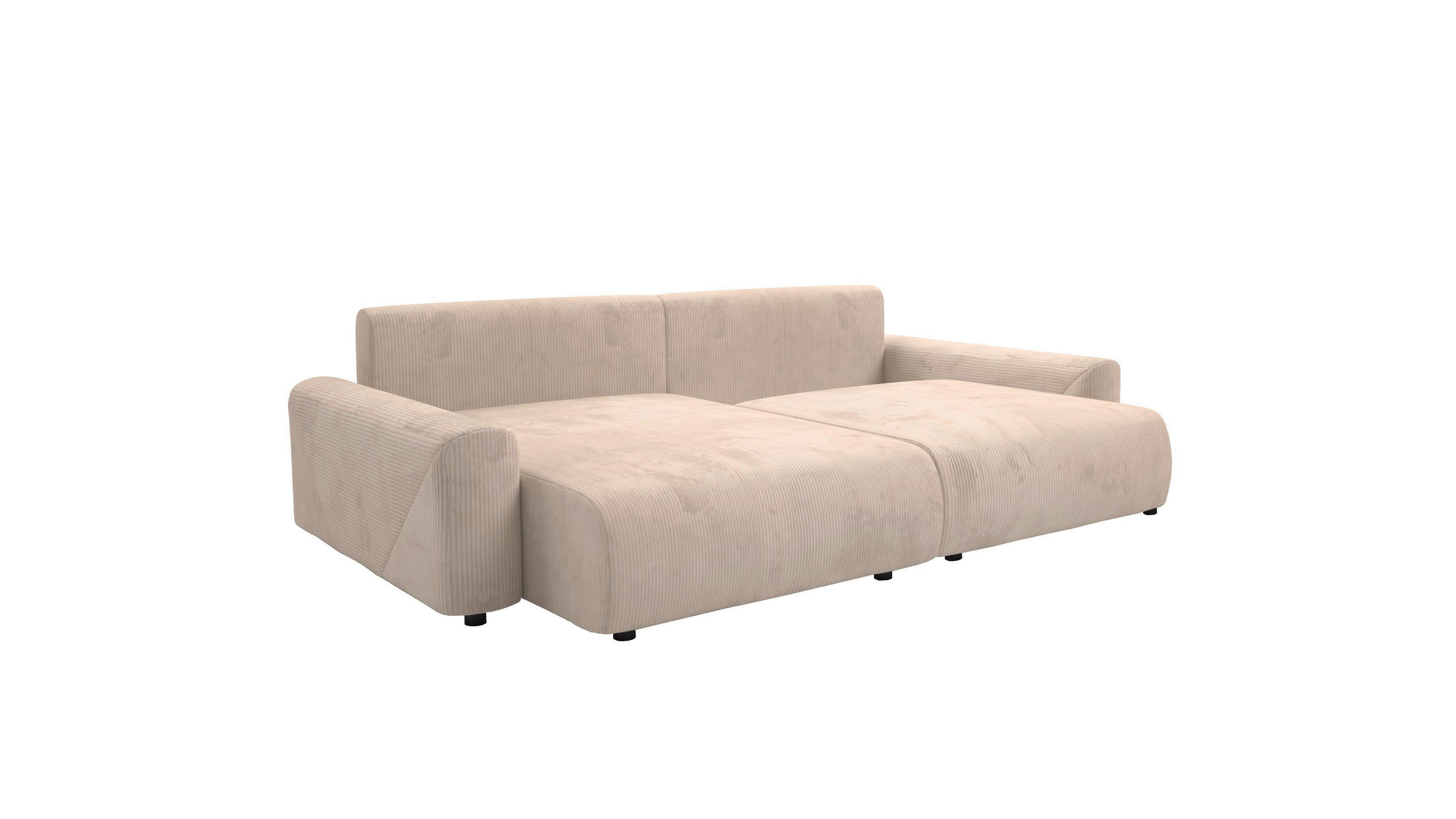 Thumbnail - Stylife Ecksofa, Beige, Textil, 3-Sitzer, Füllung: Silikon, Schaumstoffflocken,Silikon, Schaumstoffflocken, Ottomane lin...