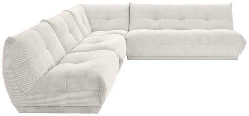 ECKSOFA in Cord Weiss  - Weiss, Trend, Textil (315/285cm) - Livetastic