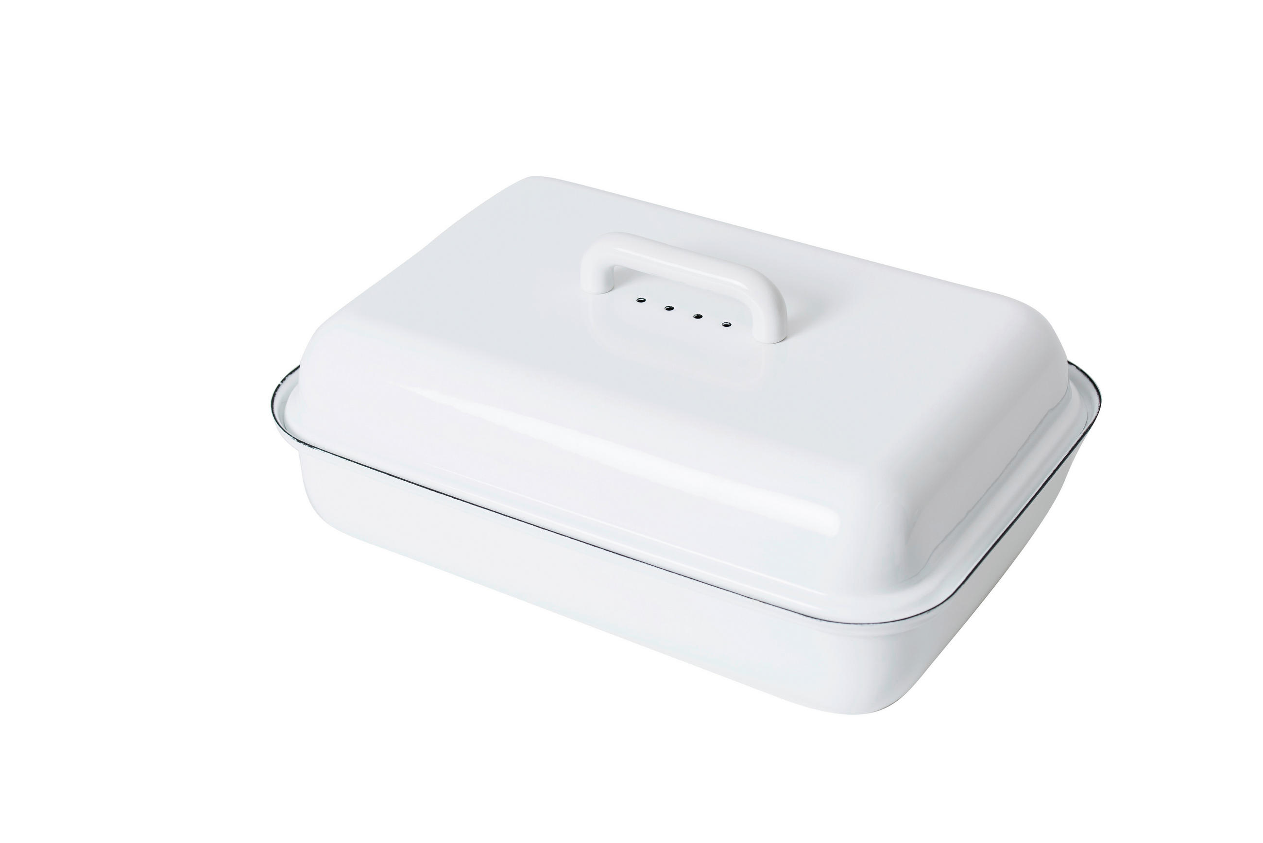 BROTKASTEN - Weiß, Basics, Metall (37/26/13,3cm) - Riess