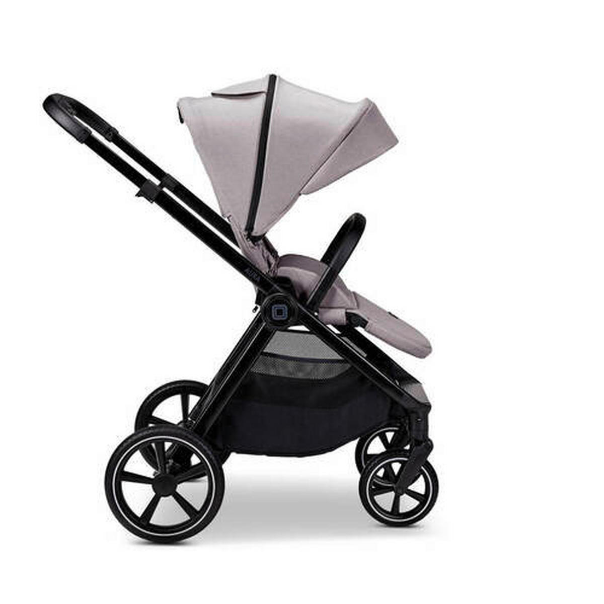 KINDERWAGENSET  Aura Set  Stone Melange  - Hellgrau, Basics (140/61/115cm) - Moon