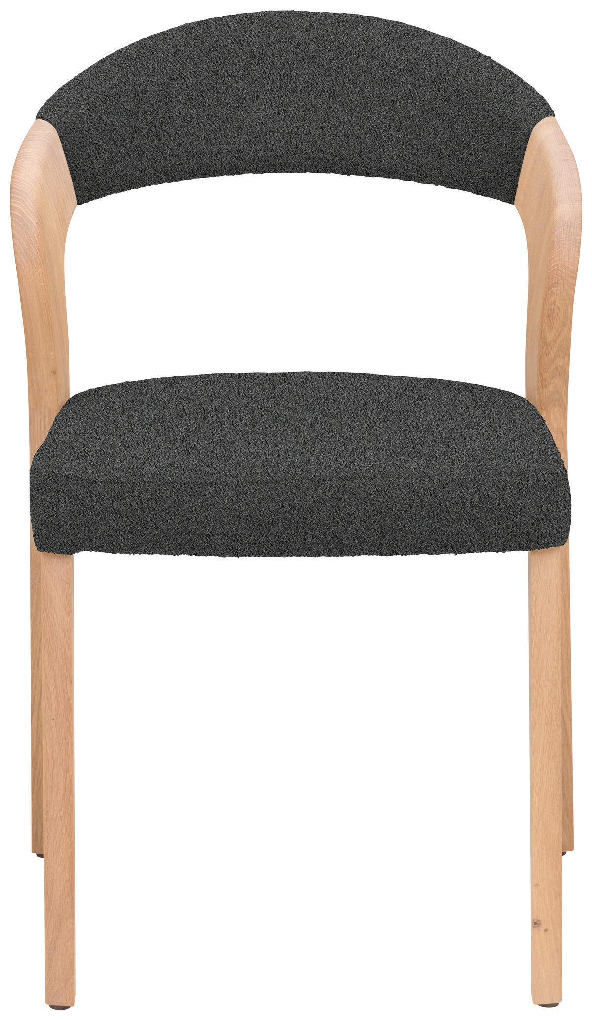 STUHL in Holz, Textil Dunkelgrau, Wildeiche  - Wildeiche/Dunkelgrau, Natur, Holz/Textil (55/79,5/55cm) - Voglauer