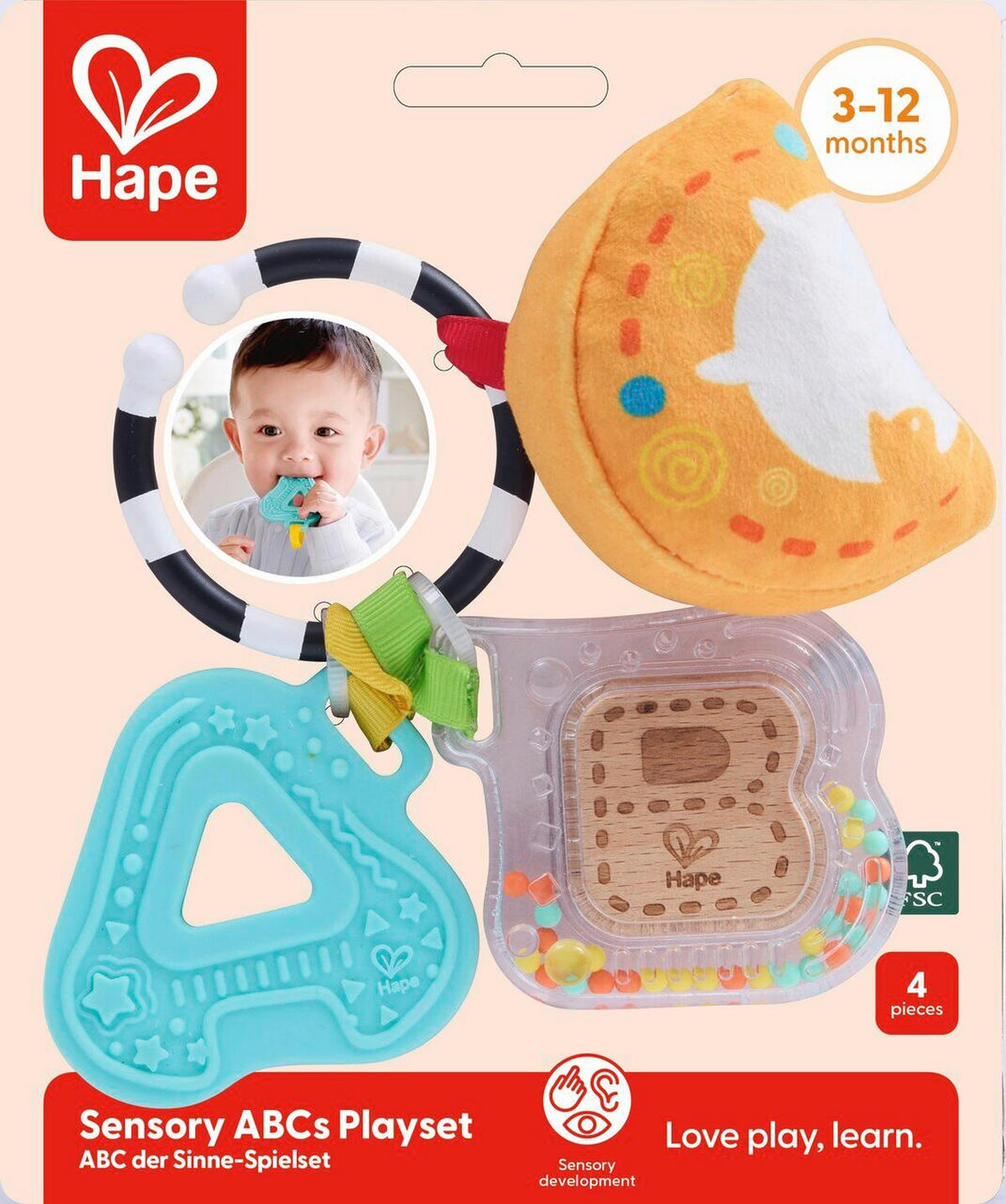 GREIFLING Hape Baby Spielzeug  - Multicolor, Basics, Holz/Kunststoff (0,08kg) - Hape