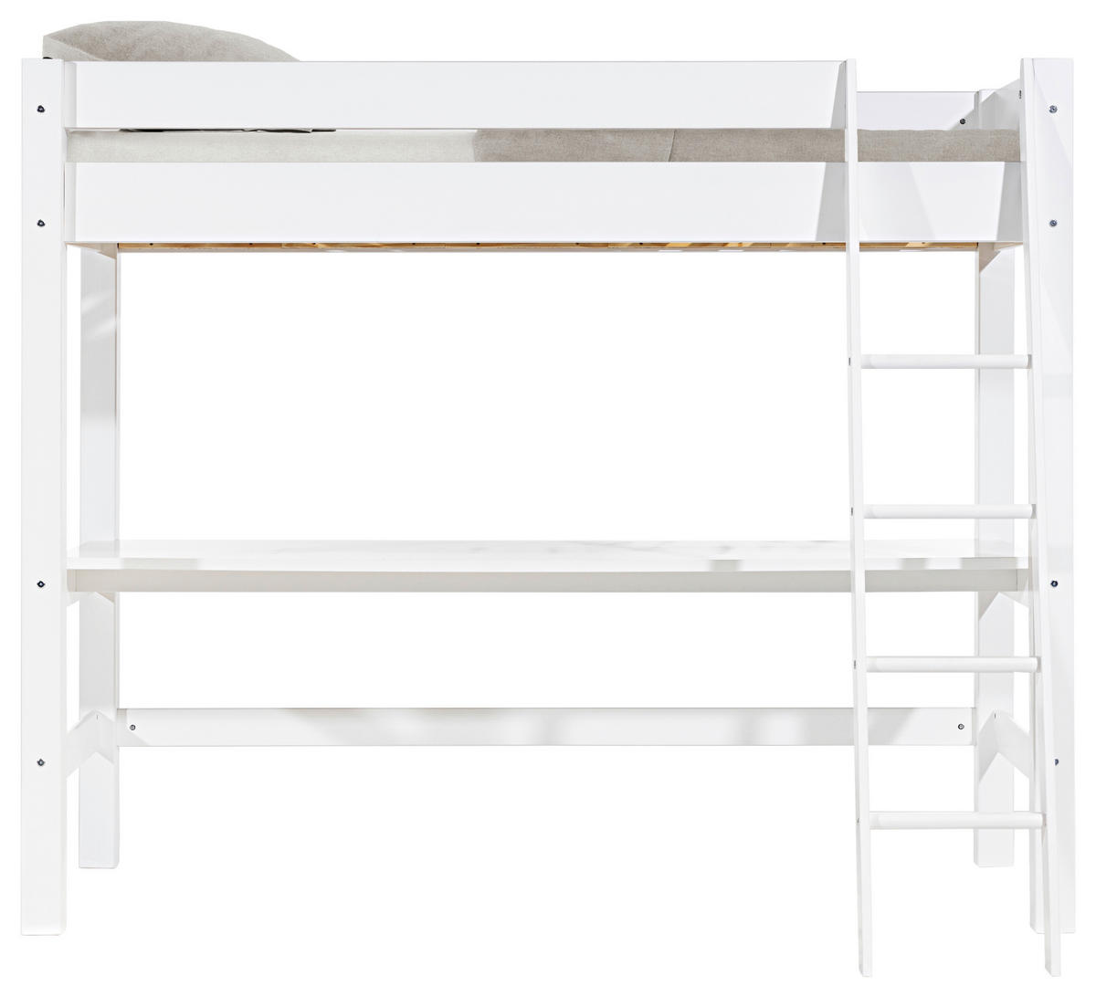 Pat Înalt 90/200 cm  - alb/culoare natur, Lifestyle, lemn (90/200cm) - MID.YOU
